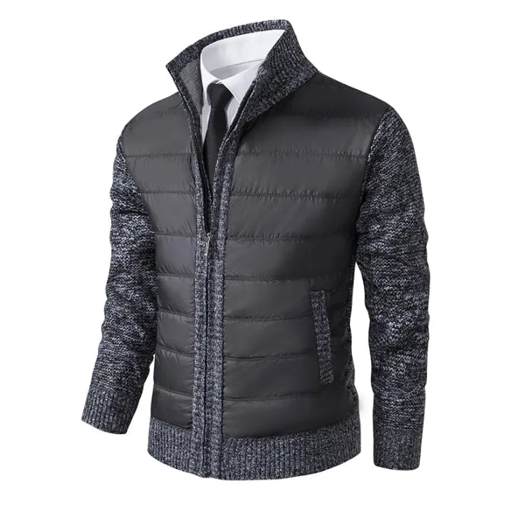 Caden – Stylish Men's Quilted Jacket With Stand-Up Collar For Winter Wear 3