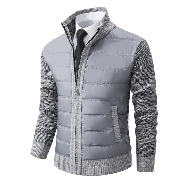 Caden – Stylish Men's Quilted Jacket With Stand-Up Collar For Winter Wear 4