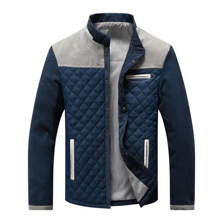 Caden – Stylish Men's Quilted Jacket With Two-Tone Design For Winter Adventures 1