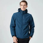 MunaWear - Jackets - Caden – Waterproof Men's Windbreaker With Slim Fit For Outdoor Adventures - Blue / 5XL
