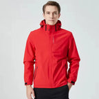 MunaWear - Jackets - Caden – Waterproof Men's Windbreaker With Slim Fit For Outdoor Adventures - Red / 5XL