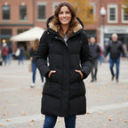 MunaWear - Jackets - Ena - Black Puffer Jacket For Women With Luxurious Insulation For Casual Outings - Black / 3XL