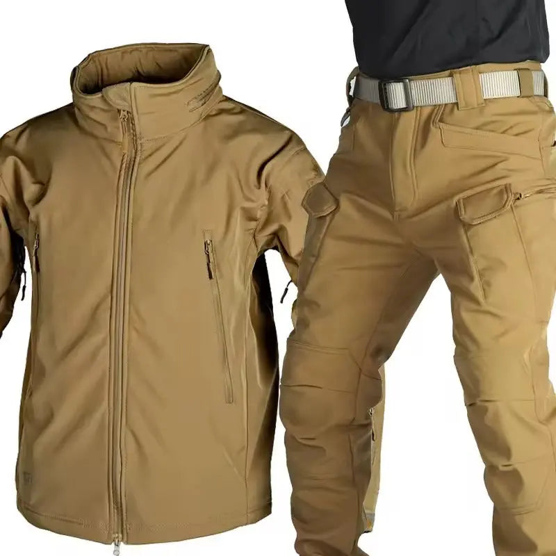 MunaWear - Jackets - Knox  – Men's Tactical Waterproof Softshell Jacket & Cargo Pants Set - 