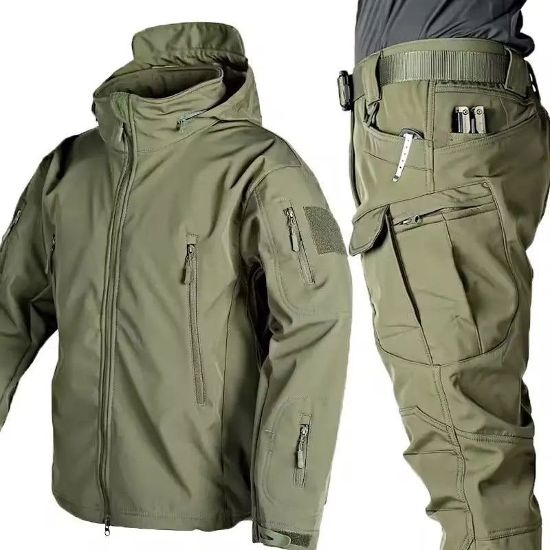MunaWear - Jackets - Knox  – Men's Tactical Waterproof Softshell Jacket & Cargo Pants Set - 