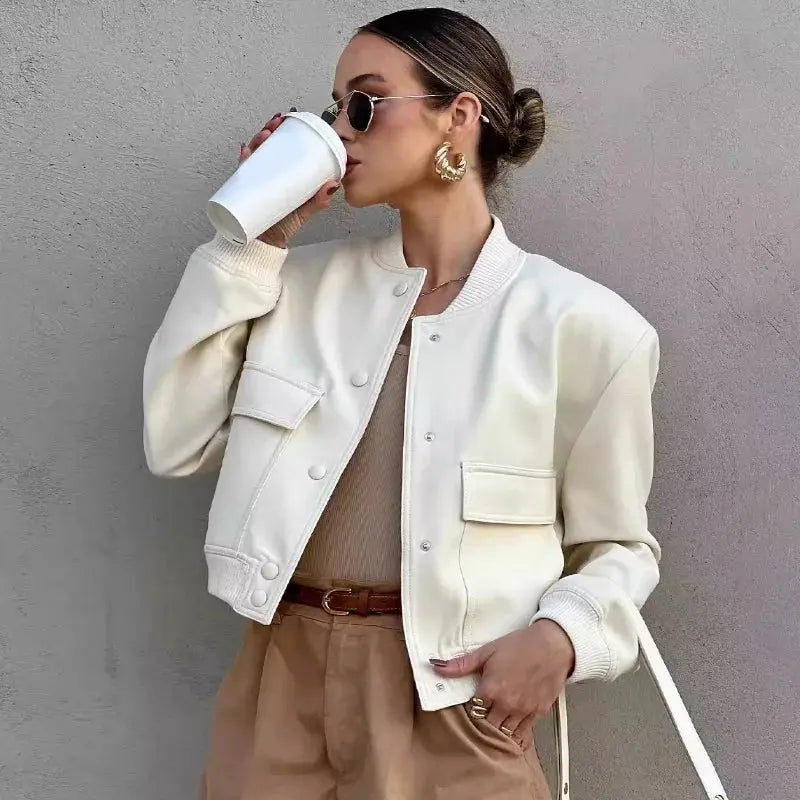 Liora - Chic Women's Bomber Jacket With Cropped Design For Everyday Style 1