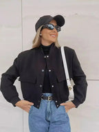 Liora - Chic Women's Bomber Jacket With Cropped Design For Everyday Style 5