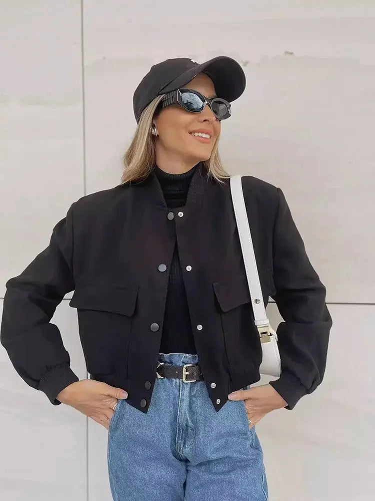 Liora - Chic Women's Bomber Jacket With Cropped Design For Everyday Style 5