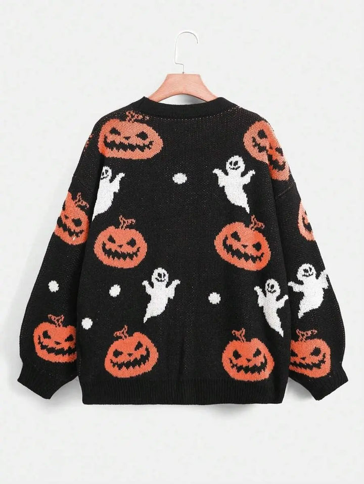 Liora - Cozy Women's Jacket With Spooky Motif For Autumn And Halloween 4