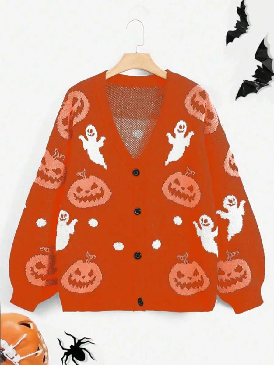 Liora - Cozy Women's Jacket With Spooky Motif For Autumn And Halloween 7