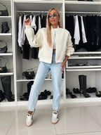 MunaWear - Jackets - Liora - Cozy Women's Quilted Jacket With Zip Front For Casual Outings And Everyday Style - 