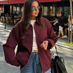 MunaWear - Jackets - Liora - Cropped Women's Jacket With Tailored Fit For Casual Layering - 