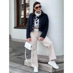 MunaWear - Jackets - Liora - Modern Women's Jacket With Cropped Fit And Button Front For Casual And All-Season Style - 