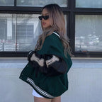 Liora - Oversized Women's Varsity Bomber Jacket With Graphic Details For Casual Street Style 3