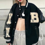 Liora - Oversized Women's Varsity Bomber Jacket With Graphic Details For Casual Street Style 4