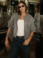 Liora - Retro Women's Jacket With Elastic Hem For Casual Outings And Layering 5