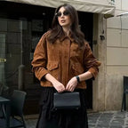 Liora - Structured Women's Bomber Jacket With Snap Buttons For Casual Outings 1