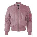 MunaWear - Jackets - Liora - Stylish Women's Bomber Jacket With Windproof Design For Urban Adventures - Pink / 2XL