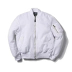 MunaWear - Jackets - Liora - Stylish Women's Bomber Jacket With Windproof Design For Urban Adventures - White / 2XL
