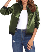 Liora - Stylish Women's Jacket With Zip Front And Ribbed Cuffs For Casual Street Wear 4