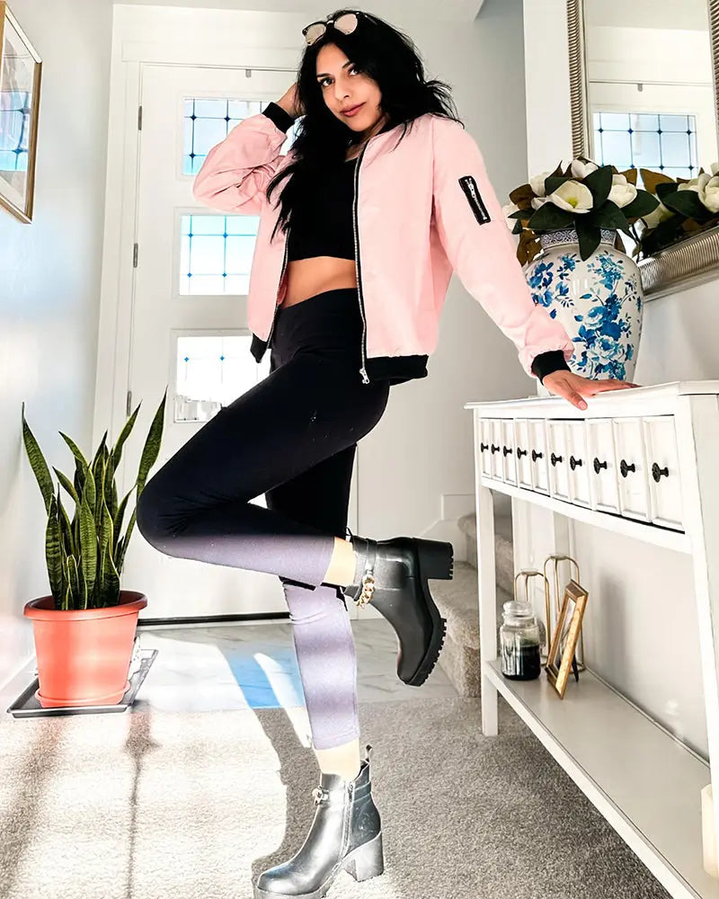 Liora - Stylish Women's Jacket With Zip Front And Ribbed Cuffs For Casual Street Wear 2