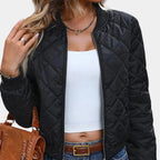 MunaWear - Jackets - Liora - Stylish Women's Quilted Jacket With Zip Front For Casual Wear - 