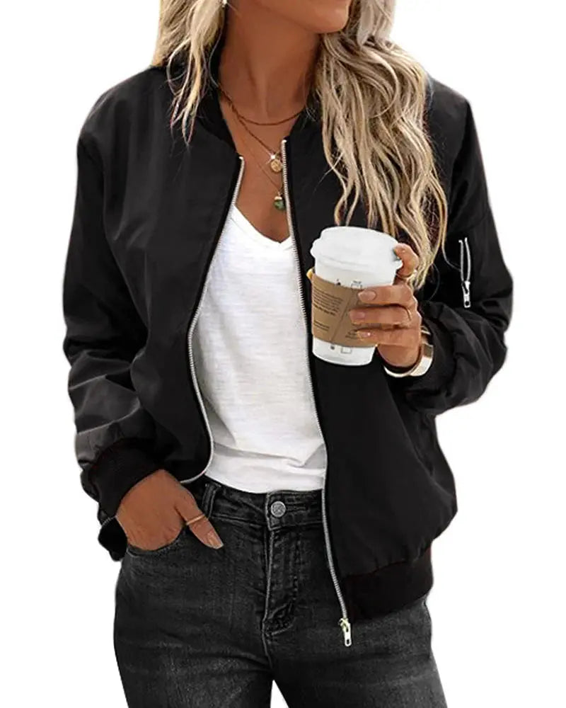 Liora – Classic Women's Bomber Jacket With Rib Cuffs For Casual And Sporty Looks 0