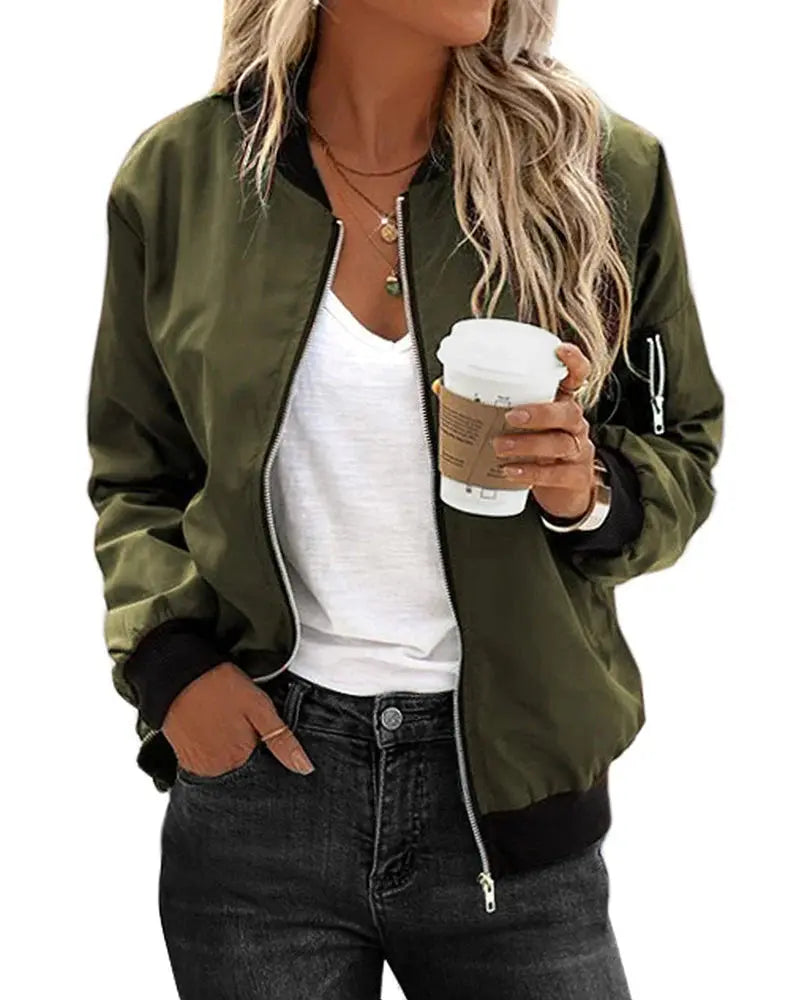 Liora – Classic Women's Bomber Jacket With Rib Cuffs For Casual And Sporty Looks 1