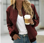Liora – Classic Women's Bomber Jacket With Rib Cuffs For Casual And Sporty Looks 6