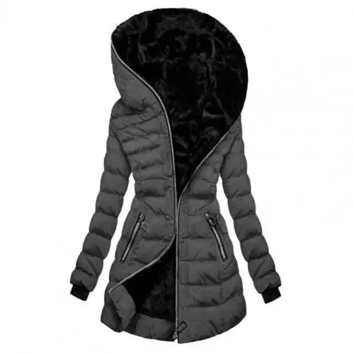 Liora – Stylish Women's Zipper Buffer Jacket With Hood For Winter Comfort 0