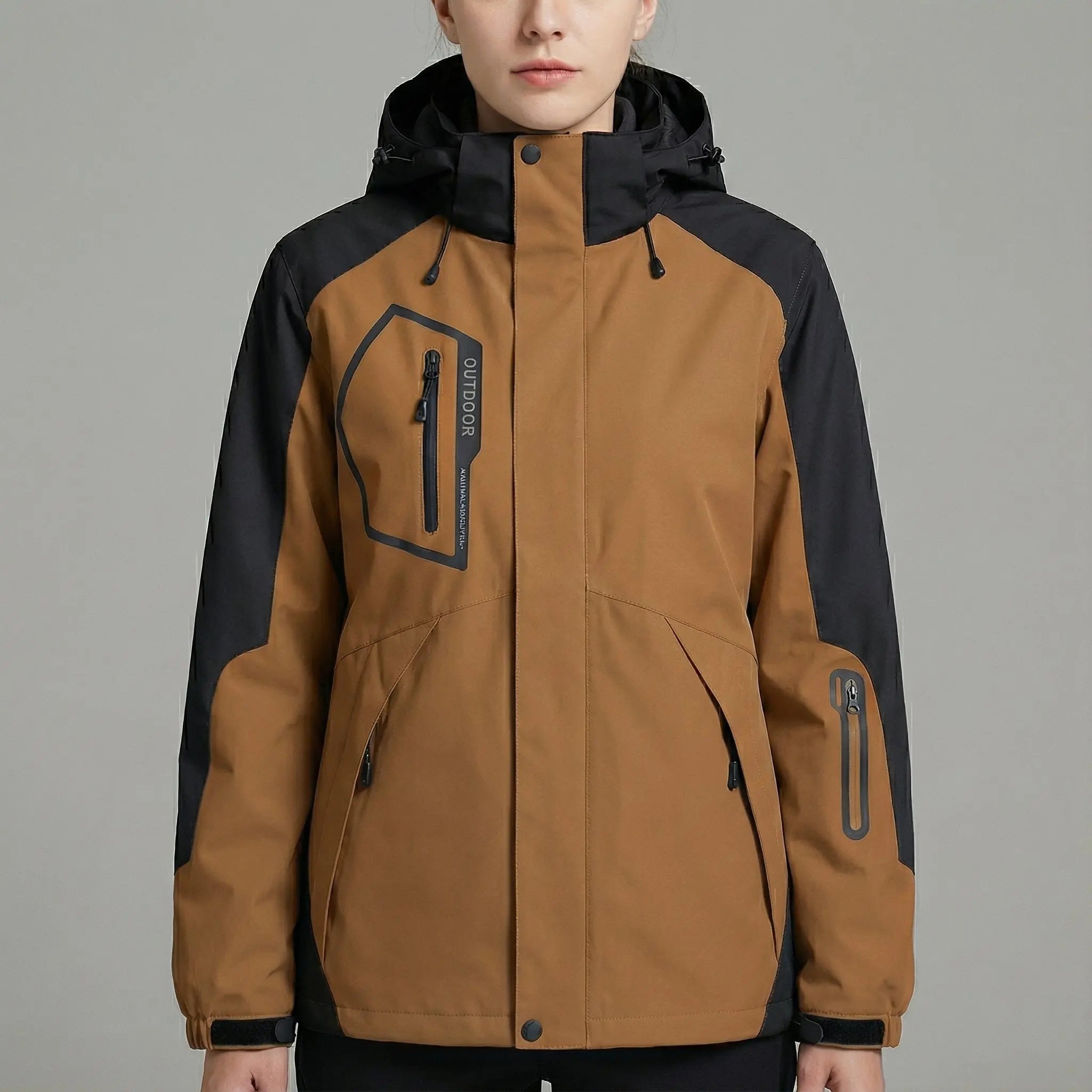 MunaWear - Jackets - Mirra – Insulated Women's Ski Jacket With Windproof For Skiing And Outdoor Adventures - Brown / 5XL