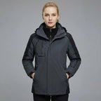 MunaWear - Jackets - Mirra – Insulated Women's Ski Jacket With Windproof For Skiing And Outdoor Adventures - Dark Gray / 5XL