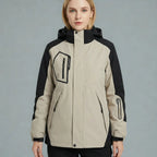 MunaWear - Jackets - Mirra – Insulated Women's Ski Jacket With Windproof For Skiing And Outdoor Adventures - Khaki / 5XL