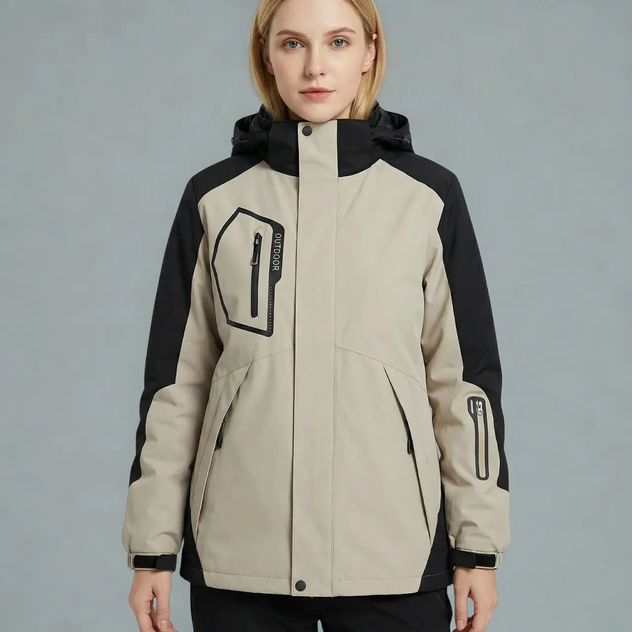 MunaWear - Jackets - Mirra – Insulated Women's Ski Jacket With Windproof For Skiing And Outdoor Adventures - Khaki / 5XL