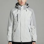 MunaWear - Jackets - Mirra – Insulated Women's Ski Jacket With Windproof For Skiing And Outdoor Adventures - Silver / 5XL