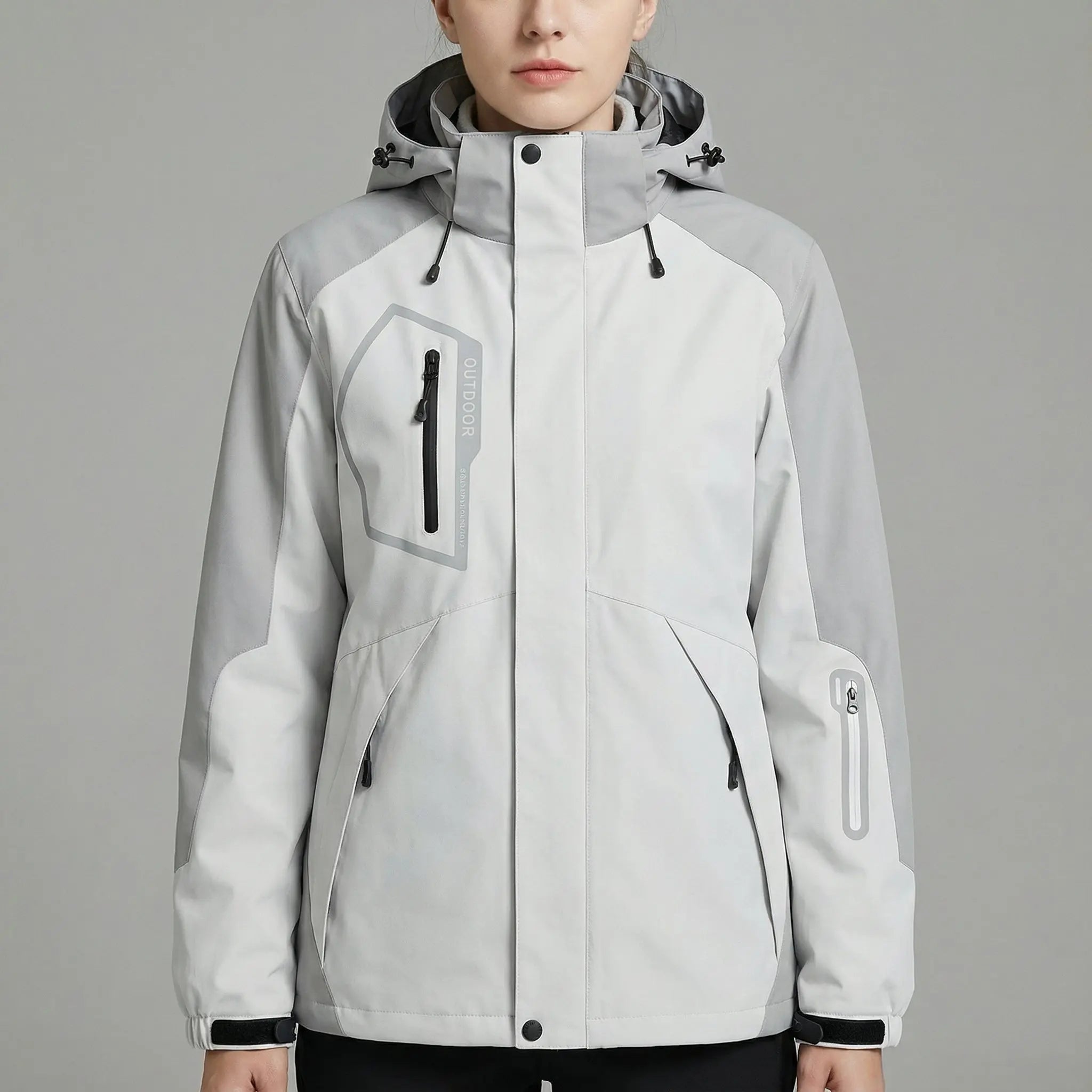 MunaWear - Jackets - Mirra – Insulated Women's Ski Jacket With Windproof For Skiing And Outdoor Adventures - Silver / 5XL