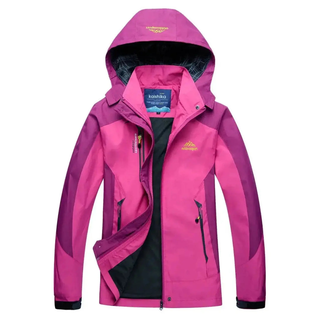 Vela – Stylish Women's Rain Jacket With Hood For Everyday Protection- Pink