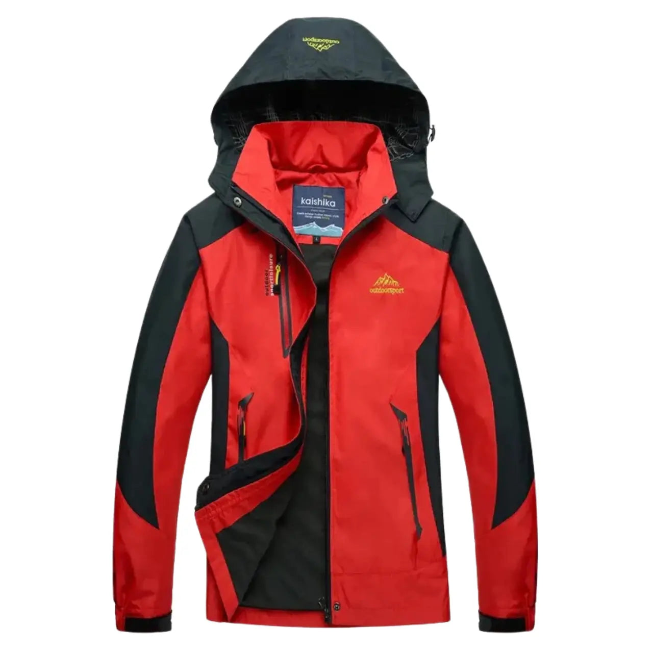 Vela – Stylish Women's Rain Jacket With Hood For Everyday Protection- Red