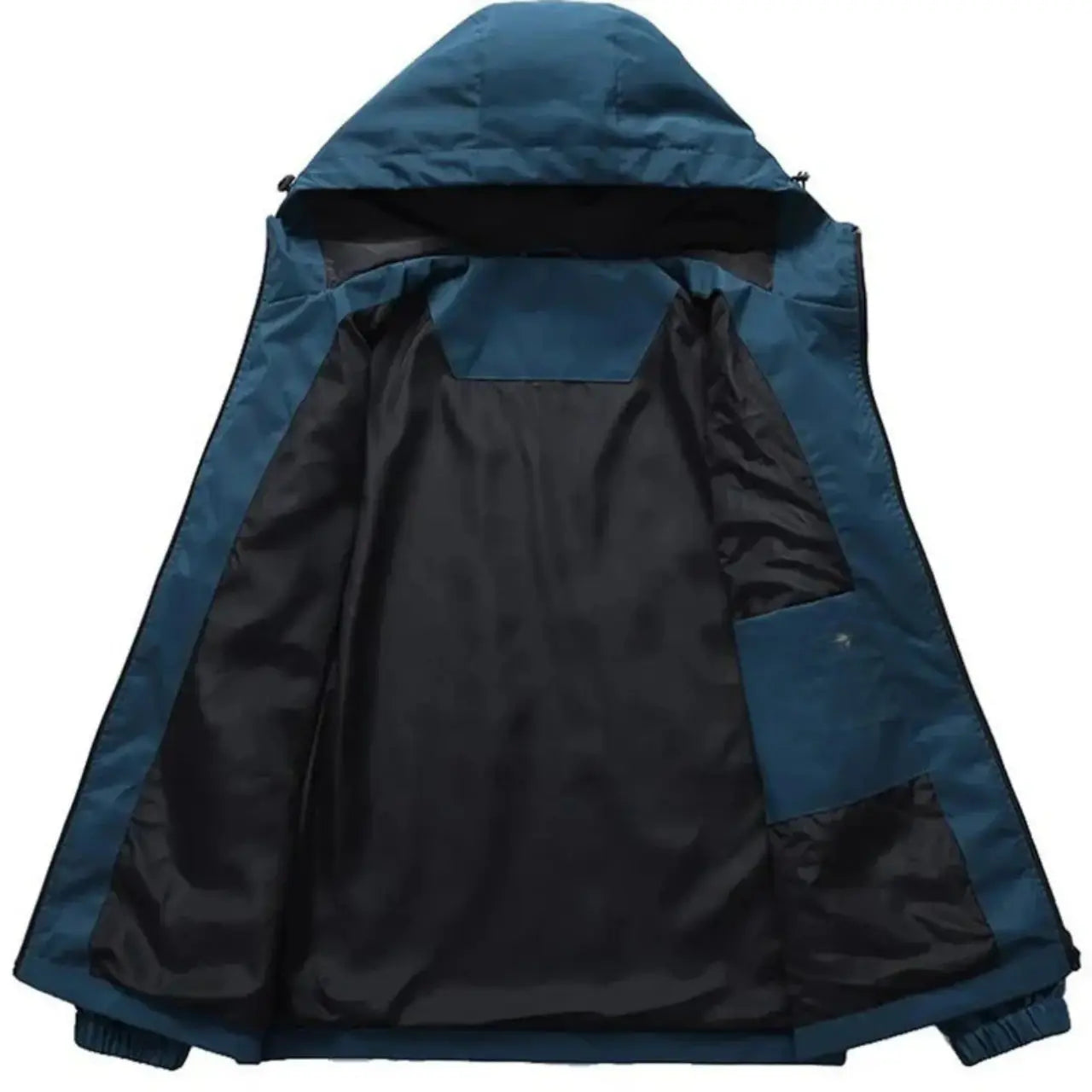MunaWear - Jackets & Coats - Brunt – Versatile Men’s Softshell Jacket With Hood For Outdoor Activities - Dark Blue Back side