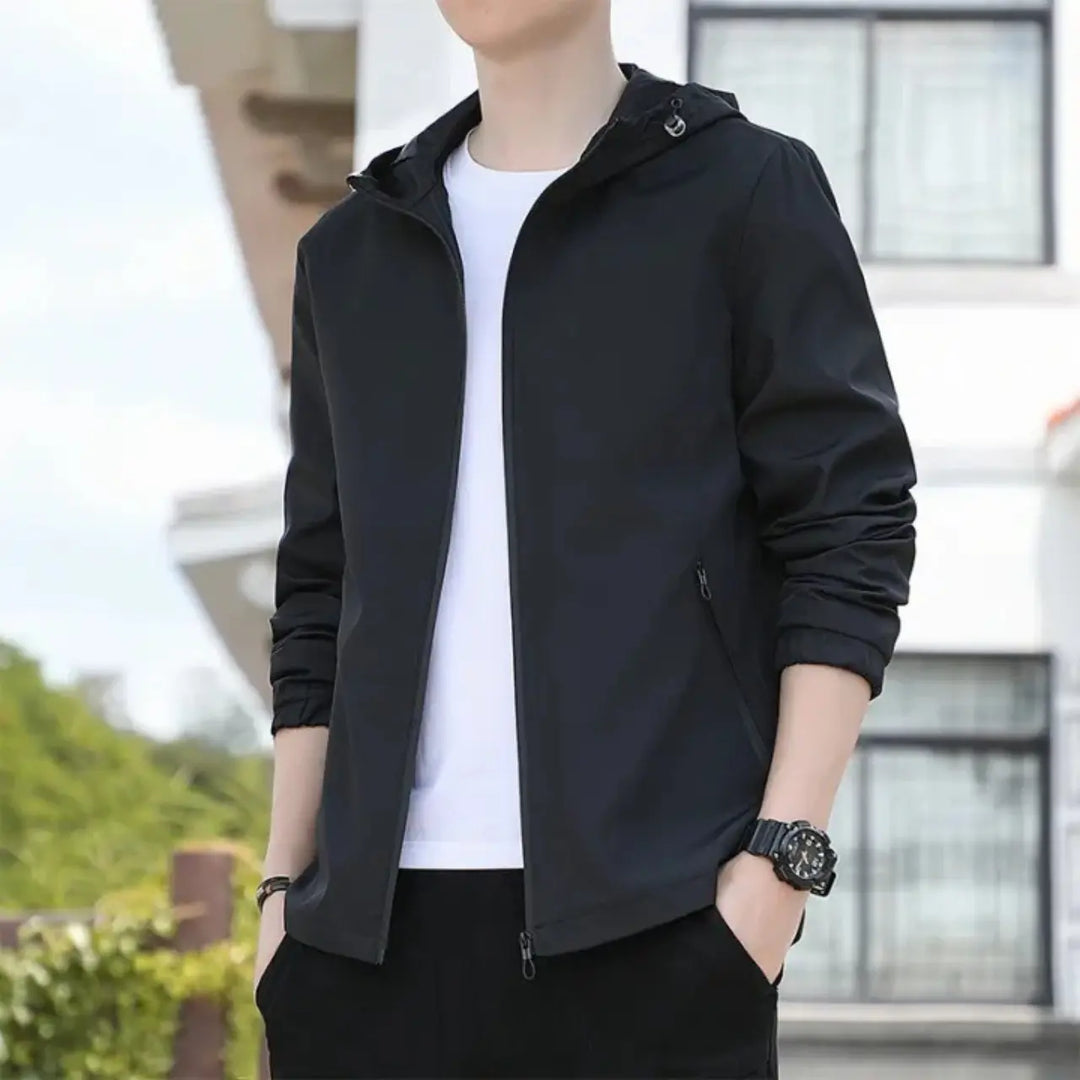MunaWear - Jackets & Coats - Brunt – Versatile Men’s Softshell Jacket With Hood For Outdoor Activities - Black / 5XL