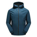 MunaWear - Jackets & Coats - Brunt – Versatile Men’s Softshell Jacket With Hood For Outdoor Activities - Dark Blue / 5XL