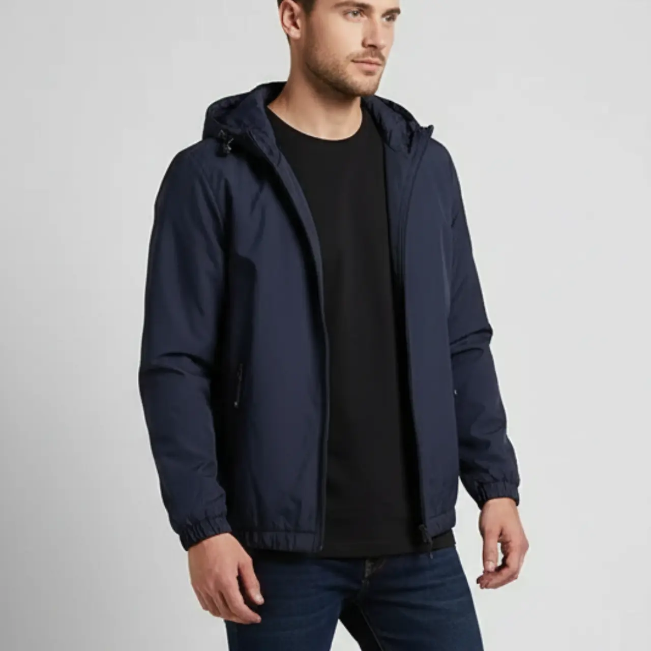 MunaWear - Jackets & Coats - Theo – Lightweight Men's Windbreaker Jacket With Hood For Outdoor Adventures - Blue / 5XL