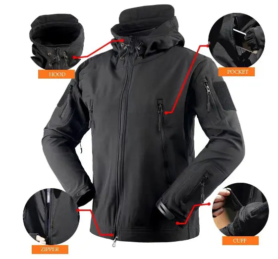MunaWear - Jackets & Vests - Adrian - Men's Waterproof Fleece Jacket for Outdoor Activities and Winter Comfort - 