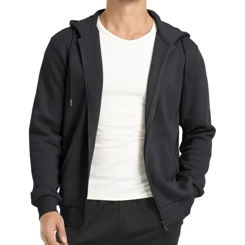 MunaWear - Jackets & Vests - Blake – Casual Zip-Up Hoodie for Men, Comfortable & Versatile for Autumn and Winter - 