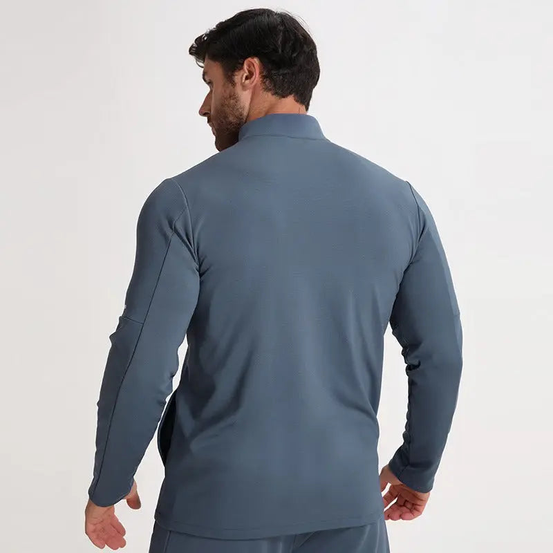 Gavin – Men's Long Sleeve Solid Color Sports Jacket with Stand-Up Collar for Running and Casual Wear