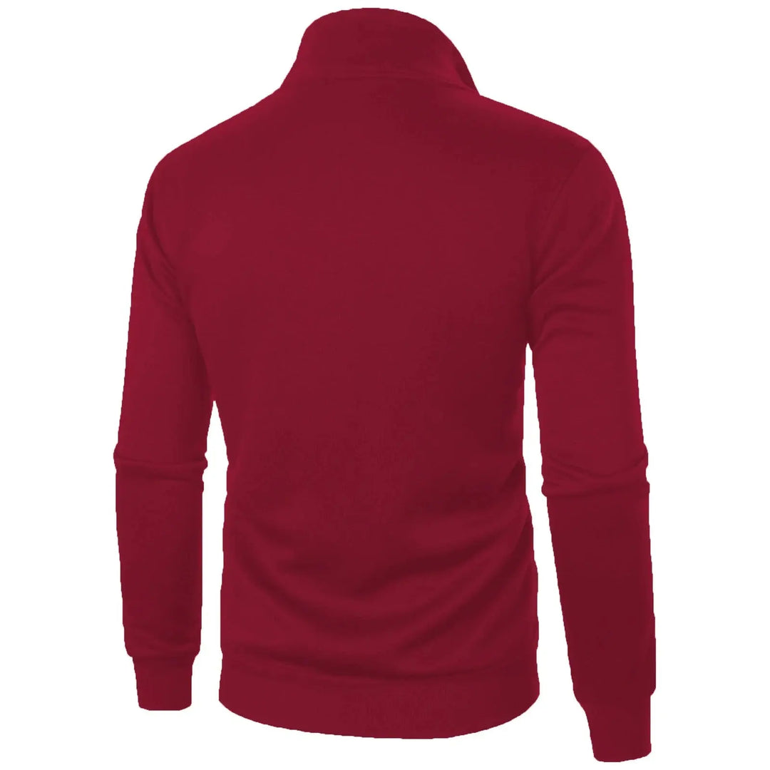 MunaWear - Jackets & Vests - Isaac – Casual Sports Zipper Stand Collar Hoodie Coat in Solid Color for Men - 