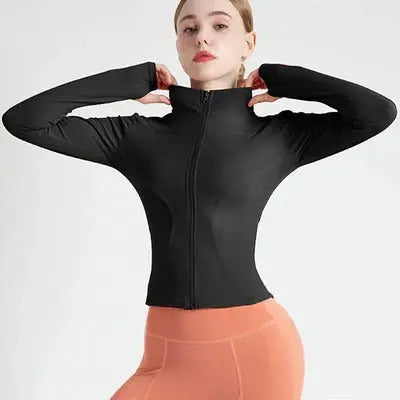 MunaWear - Jackets & Vests - Mia – Long Sleeve Zip Sports Jacket for Women, Warm & Stylish Fitness Top - 