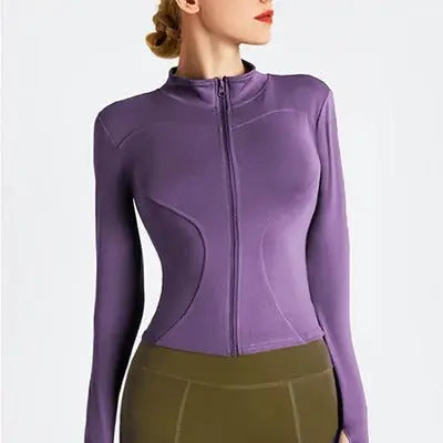 MunaWear - Jackets & Vests - Mia – Long Sleeve Zip Sports Jacket for Women, Warm & Stylish Fitness Top - 