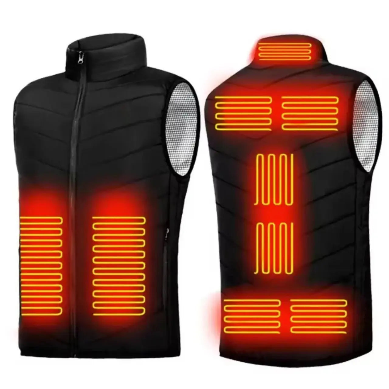 MunaWear - Jackets & Vests - Reid – 9-Zone Heated Vest for Men & Women with Graphene Technology, USB Compatible - Black / 5XL