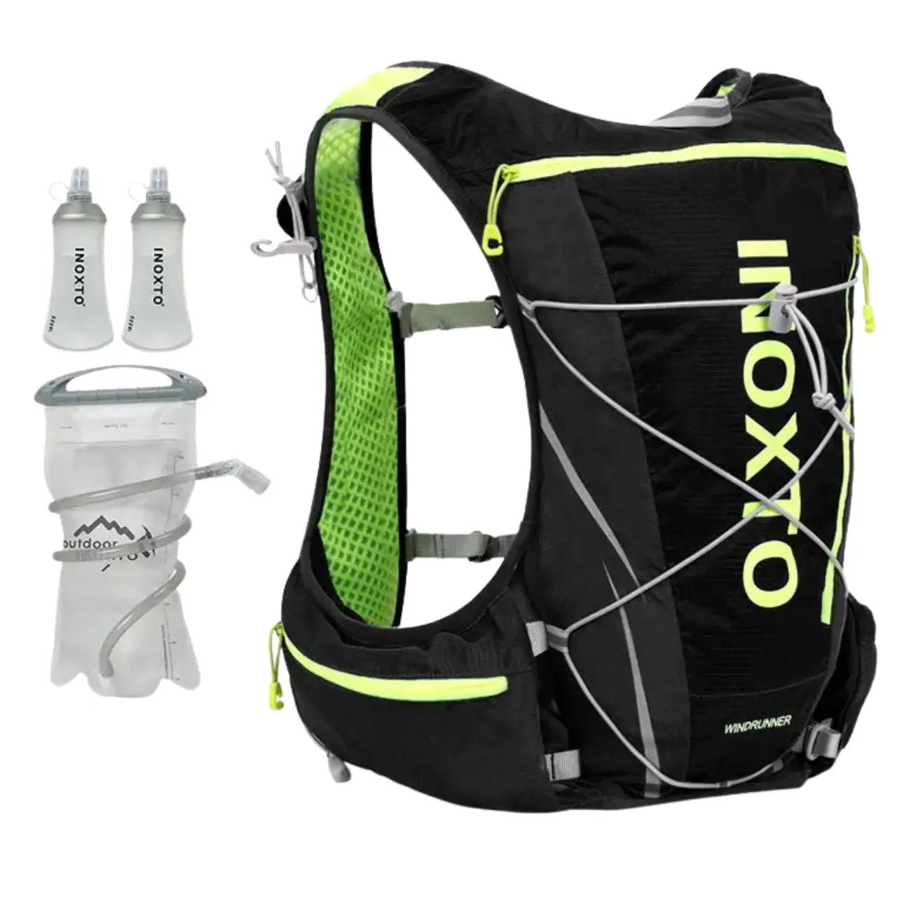 MunaWear - Jackets & Vests - Vibehike - 8L Hydration Vest Backpack for Running, Cycling & Hiking with 1.5L Water Bladder - Black / L