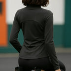 Zaria – High-Elastic Loose-Fit Long Sleeve Yoga Top for Women with Stand-Up Collar